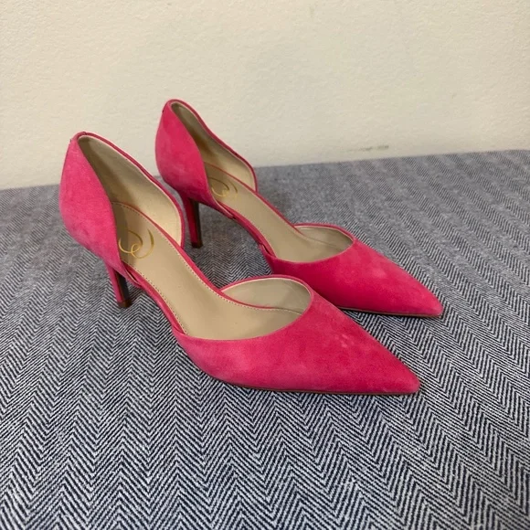 SAM EDLEMAN - Viv Pointed Toe d'Orsay Suede Pump - Picture 5 of 9